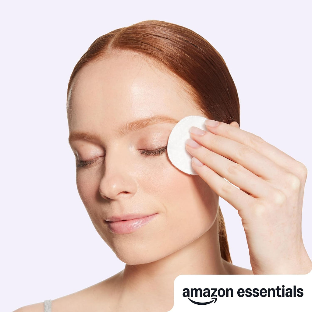 Amazon Essentials 100% Cotton Rounds, 100 Count (Previously Amazon Basics) - Jansha Store