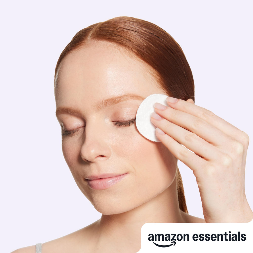 Amazon Essentials 100% Cotton Rounds, 100 Count (Previously Amazon Basics) - Jansha Store