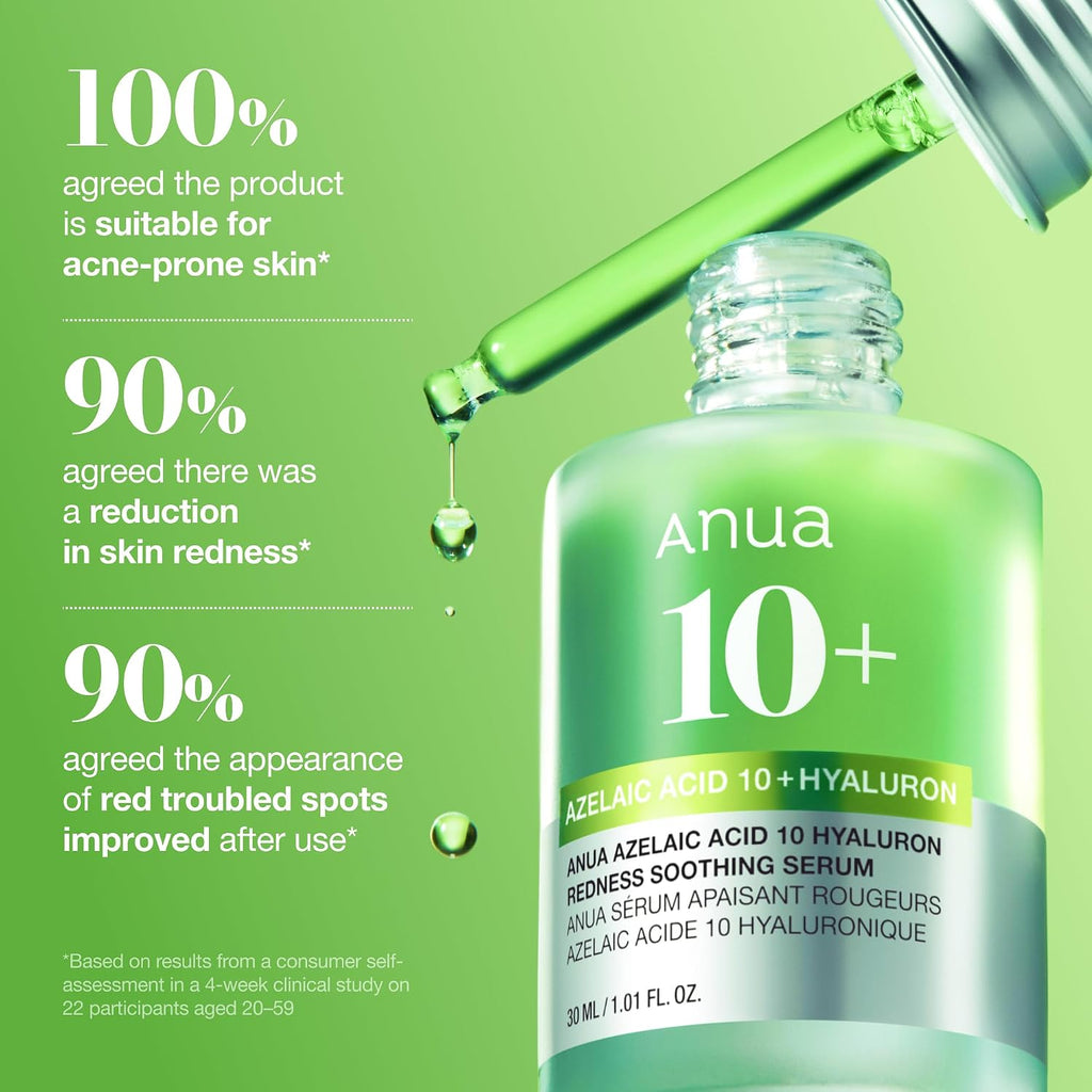 Anua Azelaic Acid 10 Hyaluron Redness Soothing Serum, 1.01 fl oz - Jansha Store