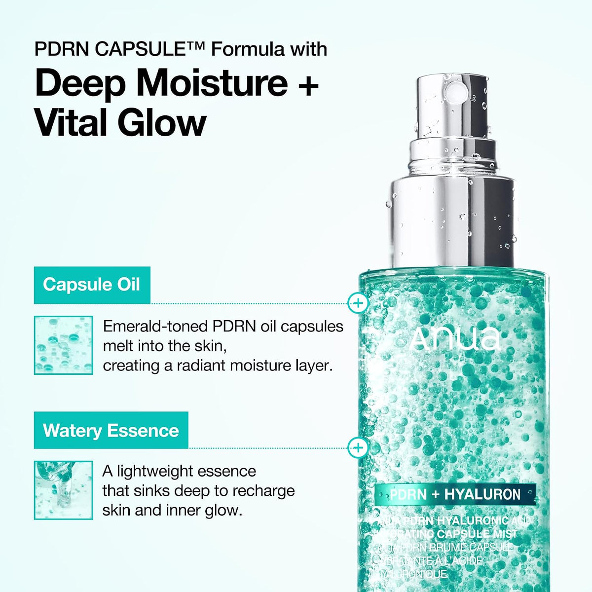 Anua PDRN Collagen Glow Facial Serum Spray, 3.38 fl oz - Jansha Store