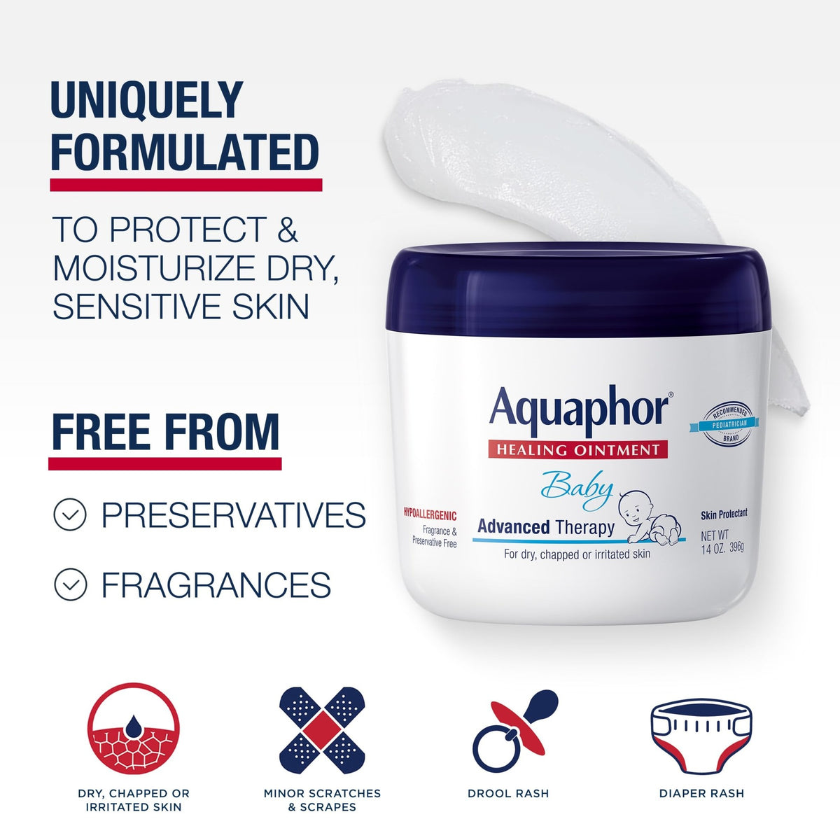 Aquaphor Baby Advanced Therapy Healing Ointment Skin Protectant, 7 OZ - Jansha Store