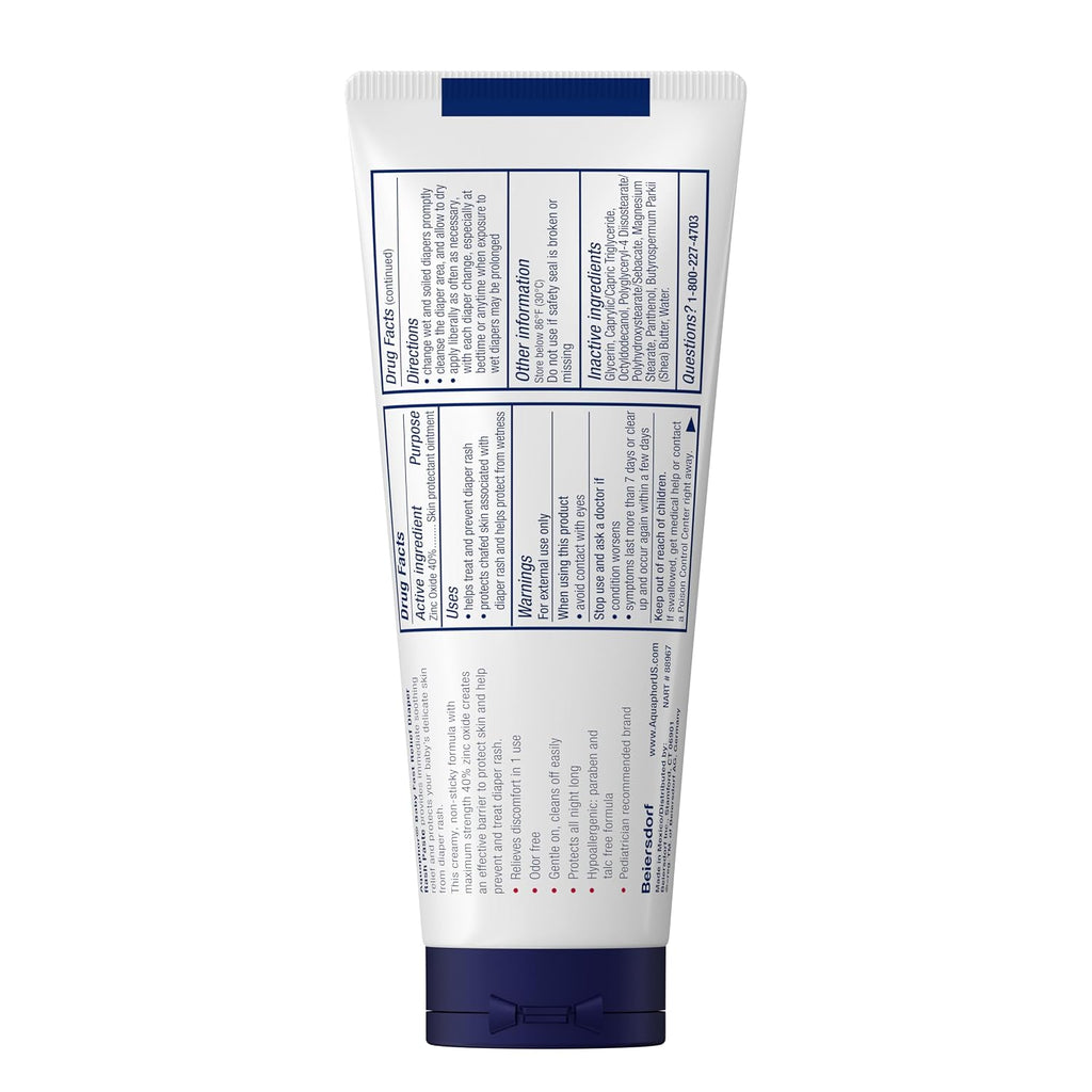 Aquaphor Baby Diaper Rash Paste with Zinc Oxide, 3.5 OZ - Jansha Store