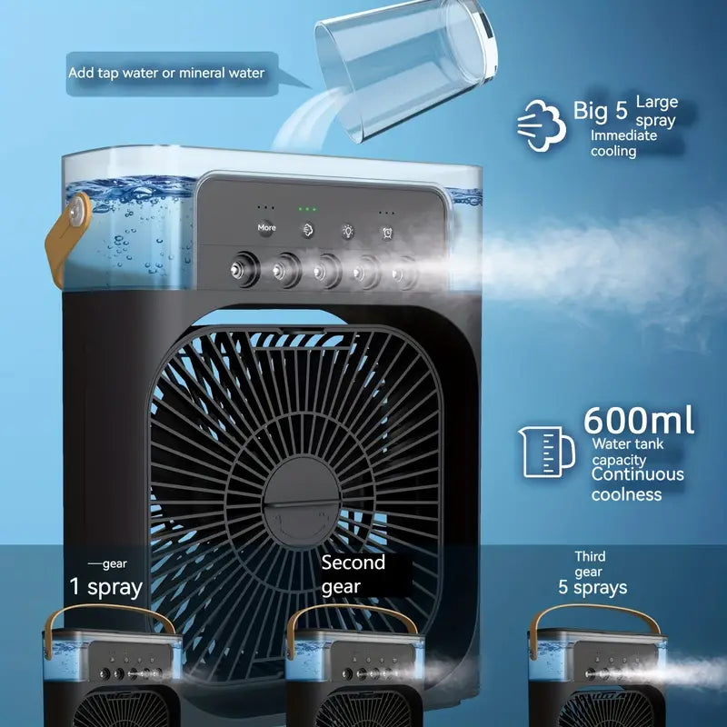 Portable Humidifier Fan AIr Conditioner Household Small Air Cooler-3