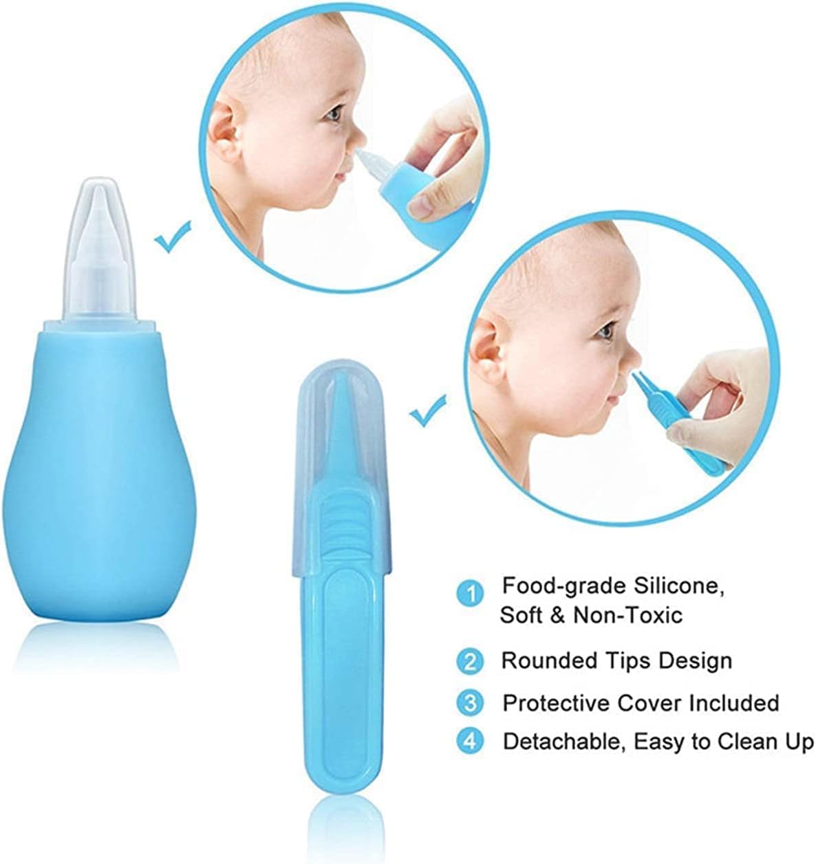 Baby Grooming Kit, Infant Safety Care Set with Hair Brush Comb Nail Clipper Nasal Aspirator,Baby Essentials Kit for Newborn Girls Boys (Grey White) - Jansha Store