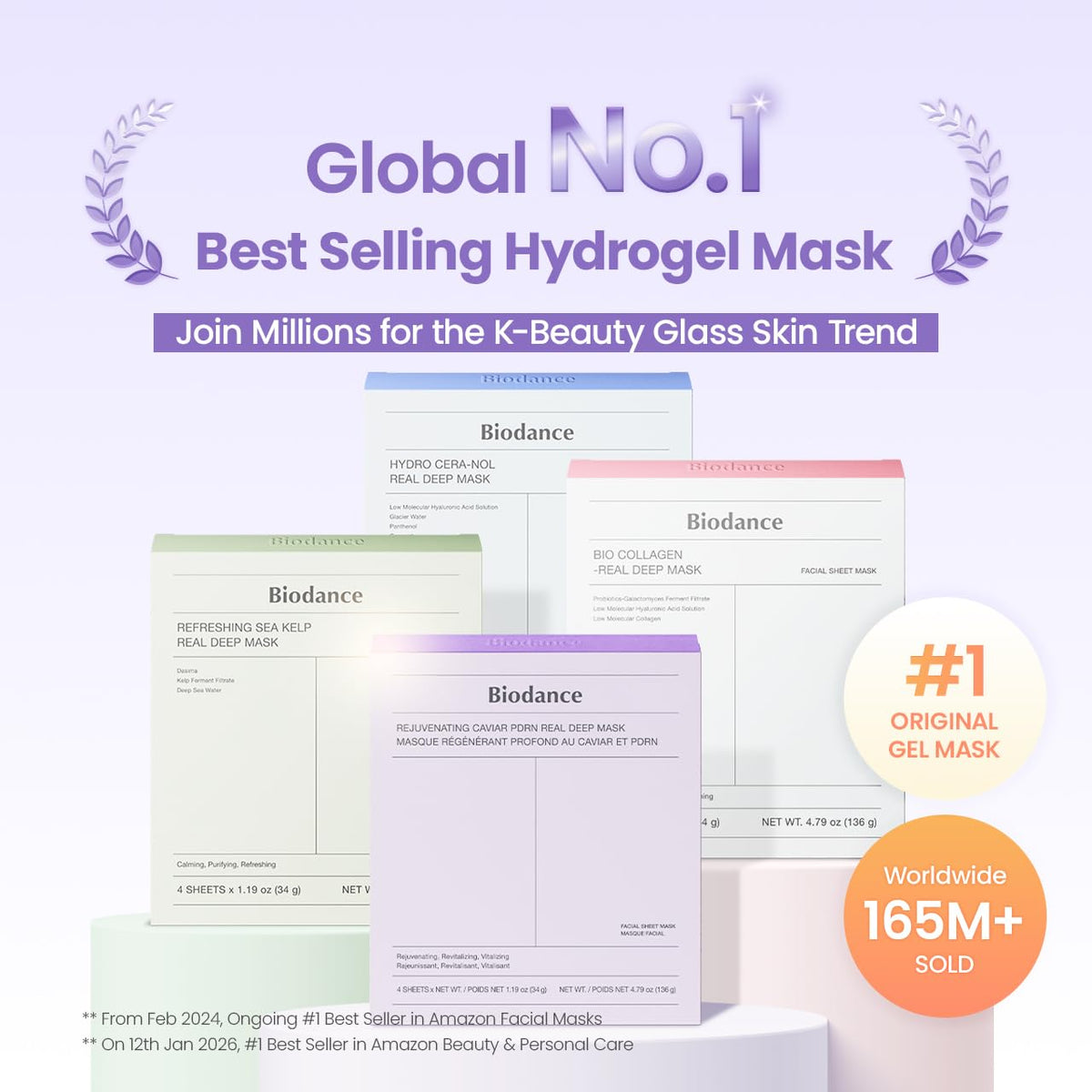 BIODANCE Bio-Collagen Real Deep Mask, Hydrating Overnight Hydrogel Face Mask, Pore Minimizing, Elasticity, Plumping, Travel Essentials & Self Care Gifts for Women, Korean Skin Care | 1.19oz(34g) x 4ea - Jansha Store