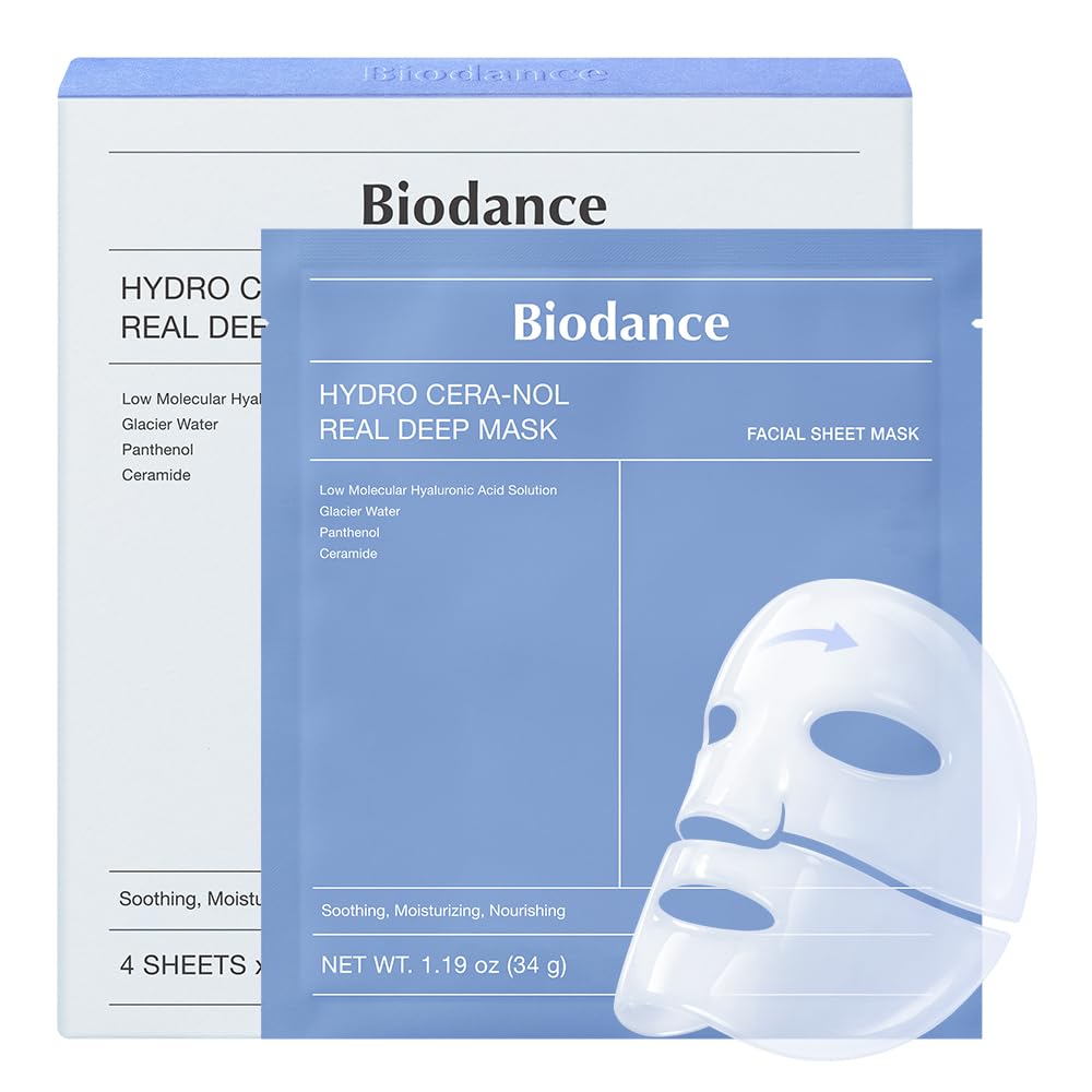 BIODANCE Bio-Collagen Real Deep Mask, Hydrating Overnight Hydrogel Face Mask, Pore Minimizing, Elasticity, Plumping, Travel Essentials & Self Care Gifts for Women, Korean Skin Care | 1.19oz(34g) x 4ea - Jansha Store