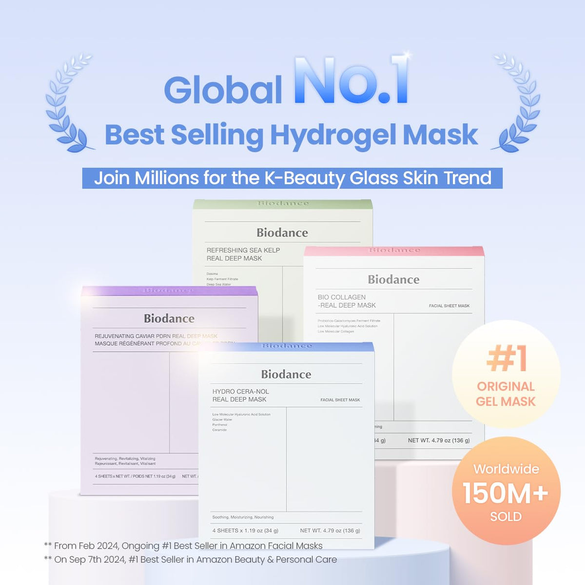 BIODANCE Bio-Collagen Real Deep Mask, Hydrating Overnight Hydrogel Face Mask, Pore Minimizing, Elasticity, Plumping, Travel Essentials & Self Care Gifts for Women, Korean Skin Care | 1.19oz(34g) x 4ea - Jansha Store