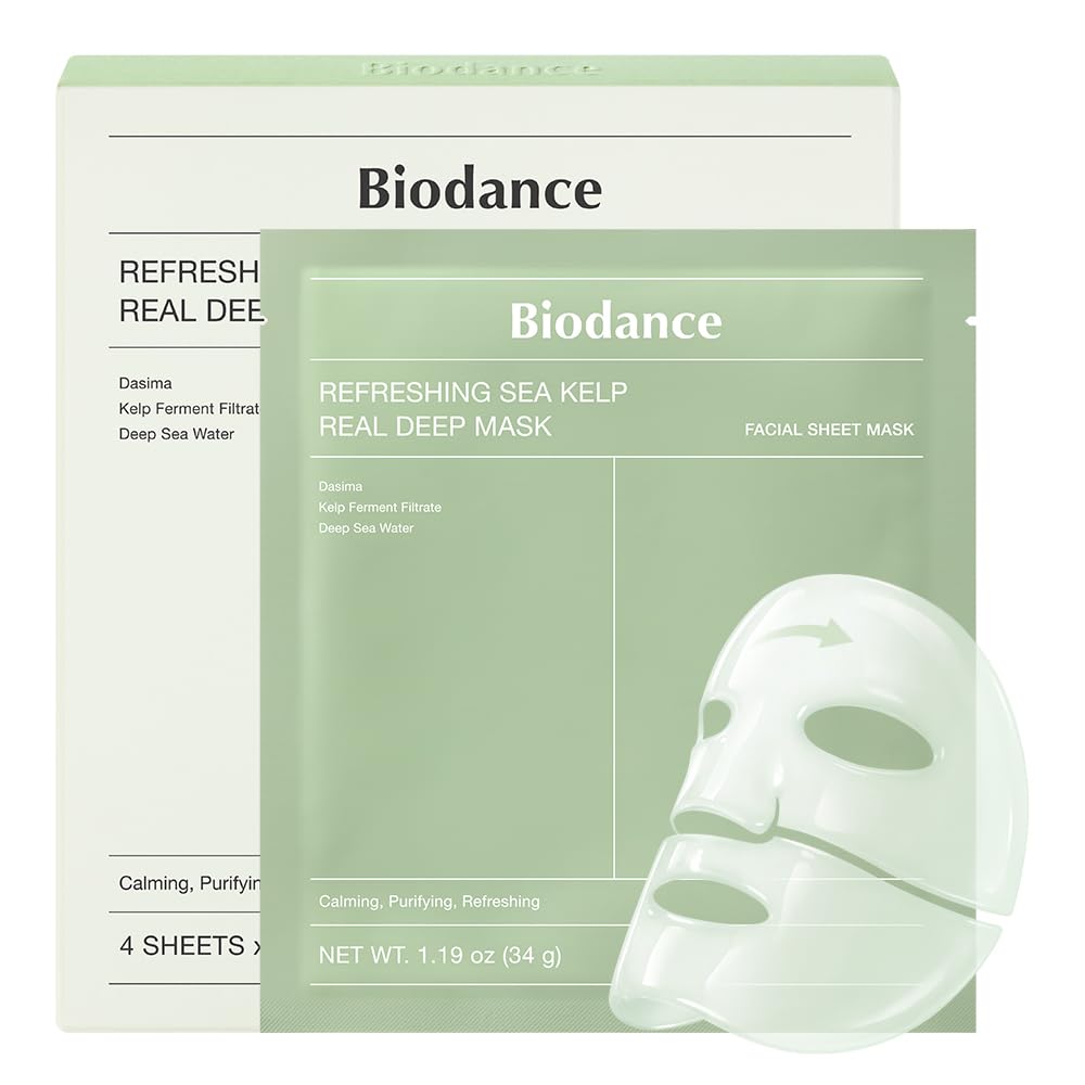 BIODANCE Bio-Collagen Real Deep Mask, Hydrating Overnight Hydrogel Face Mask, Pore Minimizing, Elasticity, Plumping, Travel Essentials & Self Care Gifts for Women, Korean Skin Care | 1.19oz(34g) x 4ea - Jansha Store