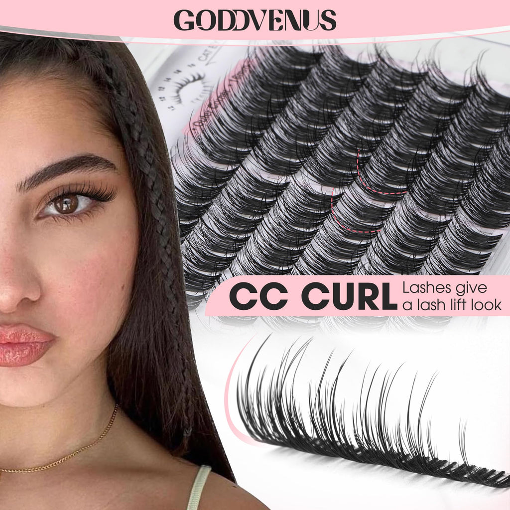 Brown Lash Clusters Natural For Soft Glam 300Pcs Wispy Lashes Cluster Eyelash Cluster Extensions C Curve Individual Lashes DIY Lash Extension Waterproof & Long - Lasting (10-16mm) - Jansha Store