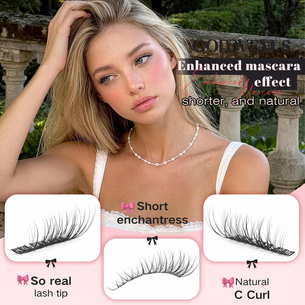 Brown Lash Clusters Natural For Soft Glam 300Pcs Wispy Lashes Cluster Eyelash Cluster Extensions C Curve Individual Lashes DIY Lash Extension Waterproof & Long - Lasting (10-16mm) - Jansha Store