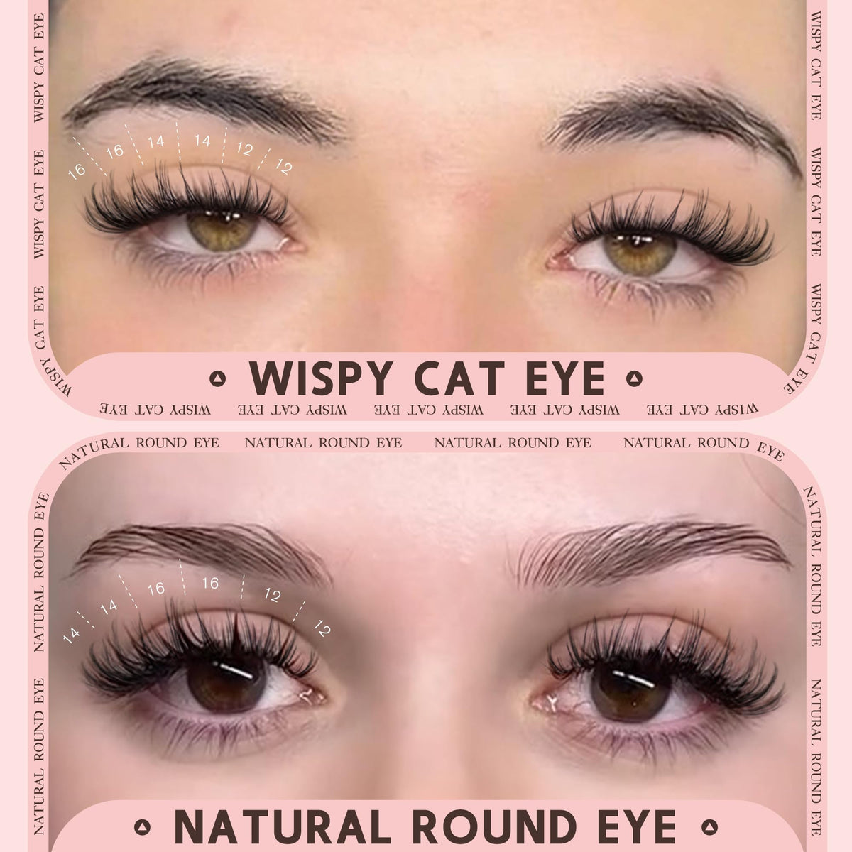 Brown Lash Clusters Natural For Soft Glam 300Pcs Wispy Lashes Cluster Eyelash Cluster Extensions C Curve Individual Lashes DIY Lash Extension Waterproof & Long - Lasting (10-16mm) - Jansha Store