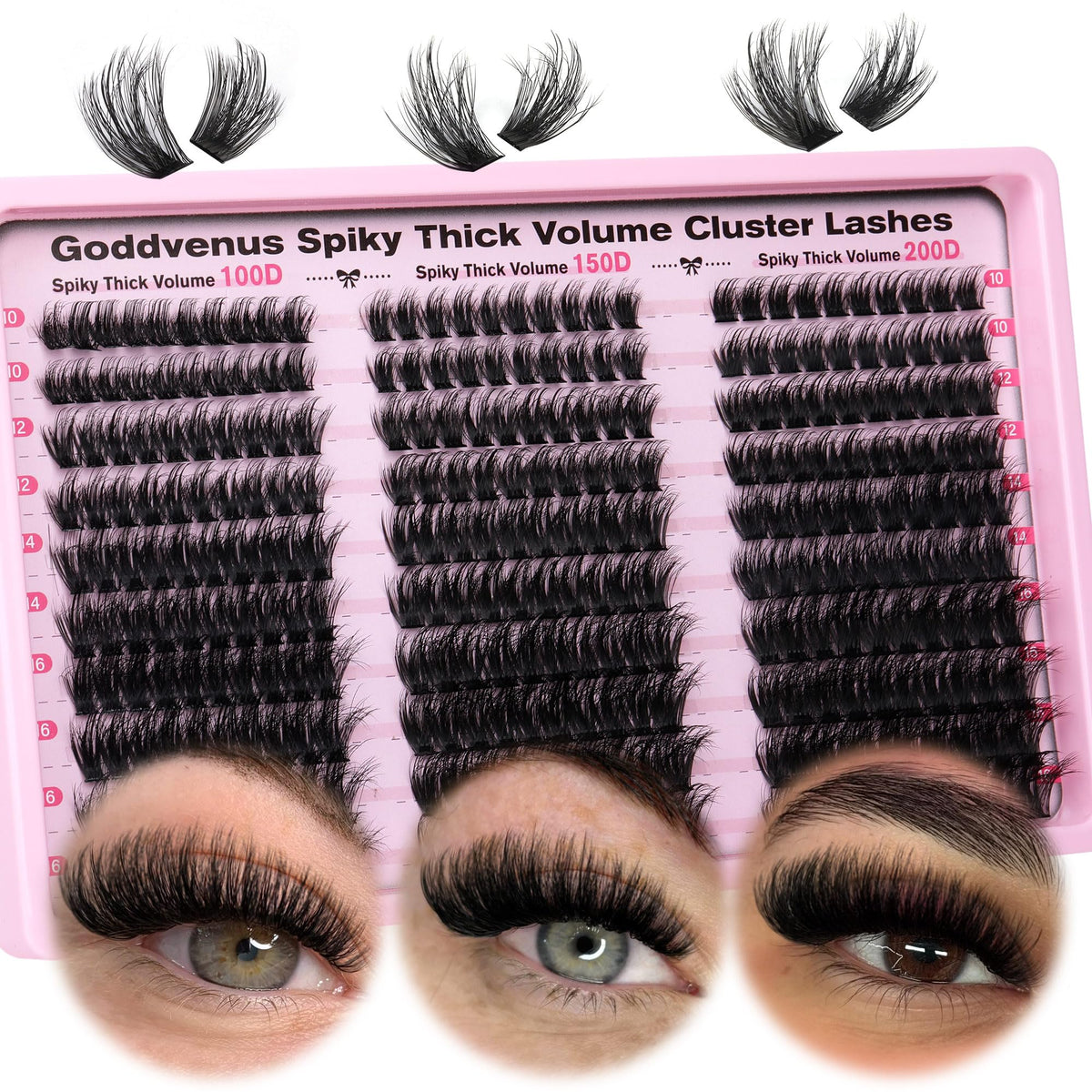 Brown Lash Clusters Natural For Soft Glam 300Pcs Wispy Lashes Cluster Eyelash Cluster Extensions C Curve Individual Lashes DIY Lash Extension Waterproof & Long - Lasting (10-16mm) - Jansha Store