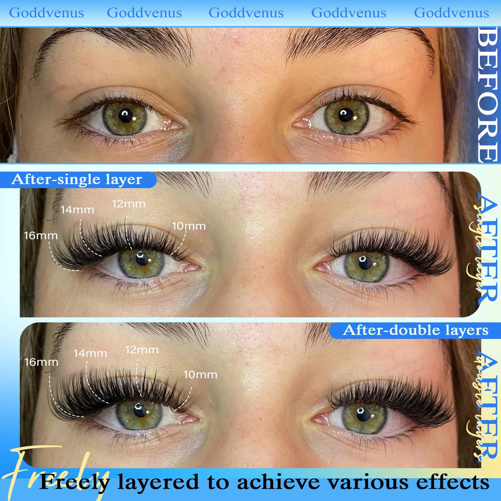 Brown Lash Clusters Natural For Soft Glam 300Pcs Wispy Lashes Cluster Eyelash Cluster Extensions C Curve Individual Lashes DIY Lash Extension Waterproof & Long - Lasting (10-16mm) - Jansha Store