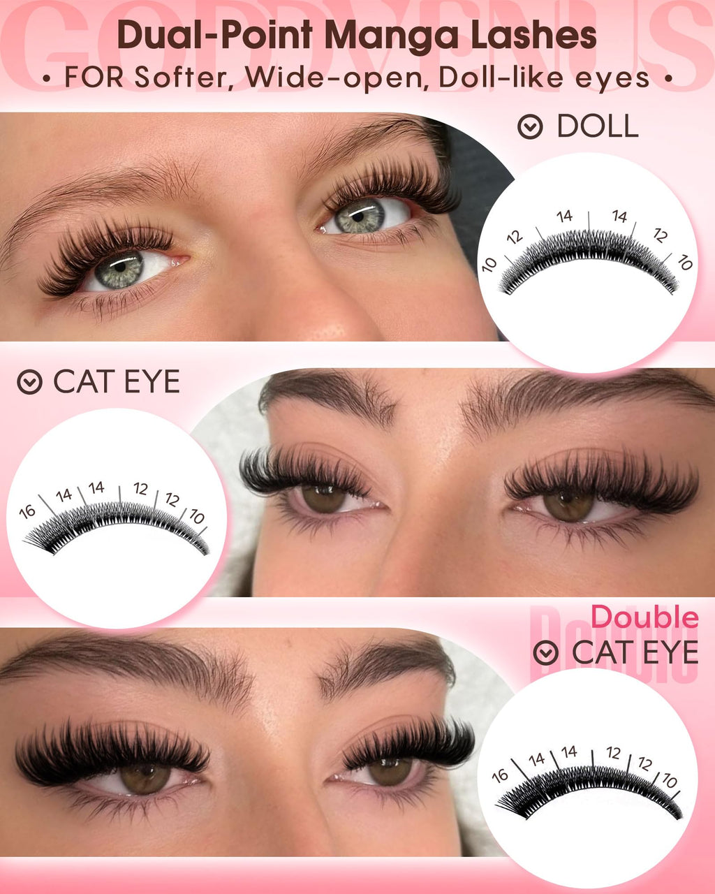 Brown Lash Clusters Natural For Soft Glam 300Pcs Wispy Lashes Cluster Eyelash Cluster Extensions C Curve Individual Lashes DIY Lash Extension Waterproof & Long - Lasting (10-16mm) - Jansha Store