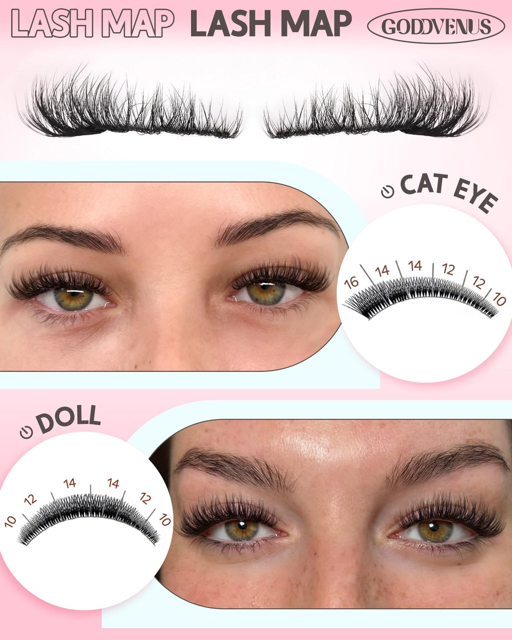 Brown Lash Clusters Natural For Soft Glam 300Pcs Wispy Lashes Cluster Eyelash Cluster Extensions C Curve Individual Lashes DIY Lash Extension Waterproof & Long - Lasting (10-16mm) - Jansha Store