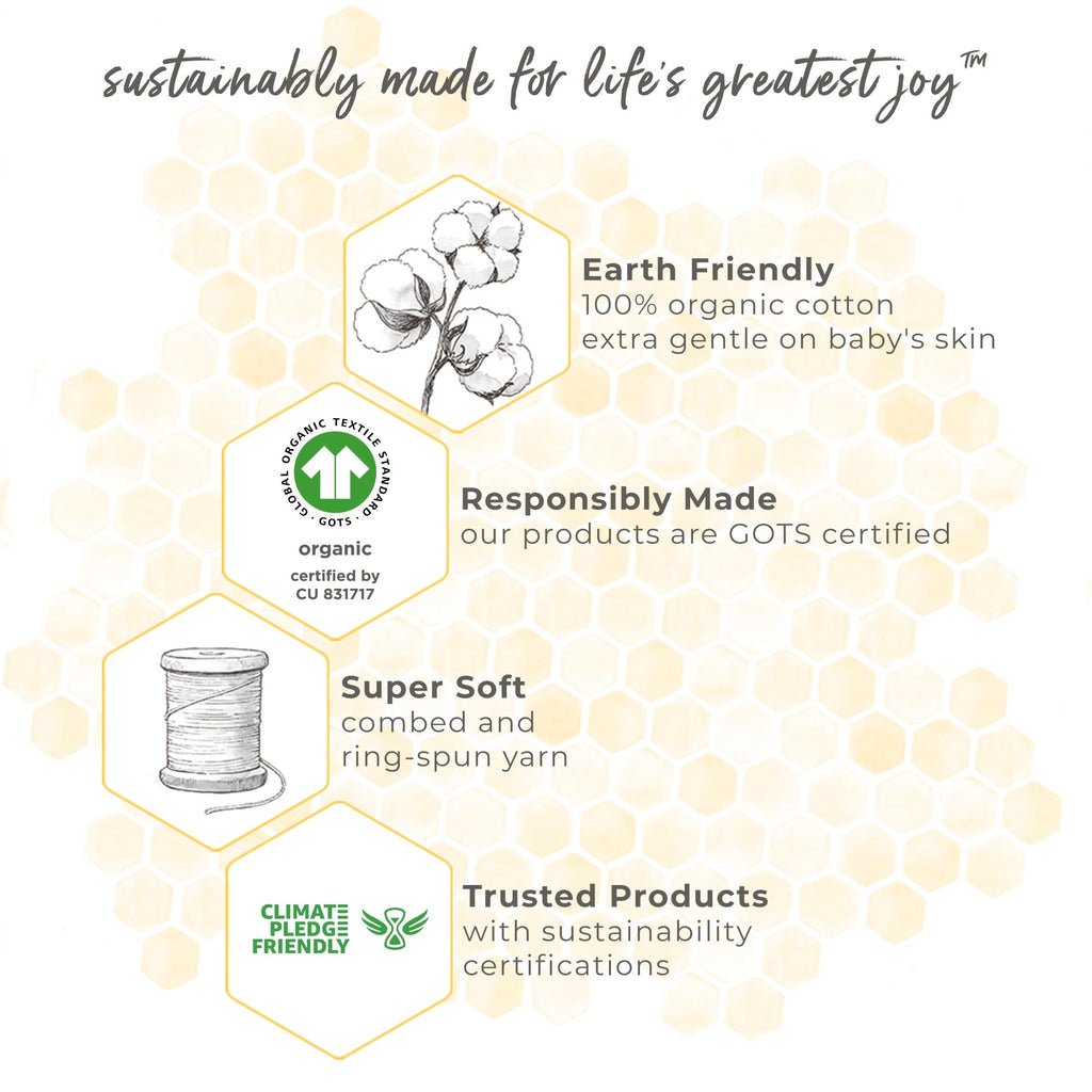 Burt's Bees Baby Infant Wearable Blanket, Organic Cotton Unisex Beekeeper - Light Weight 0.5 TOG or Medium Weight 1.5 TOG - Jansha Store