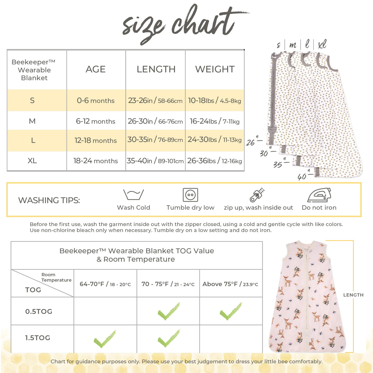 Burt's Bees Baby Infant Wearable Blanket, Organic Cotton Unisex Beekeeper - Light Weight 0.5 TOG or Medium Weight 1.5 TOG - Jansha Store