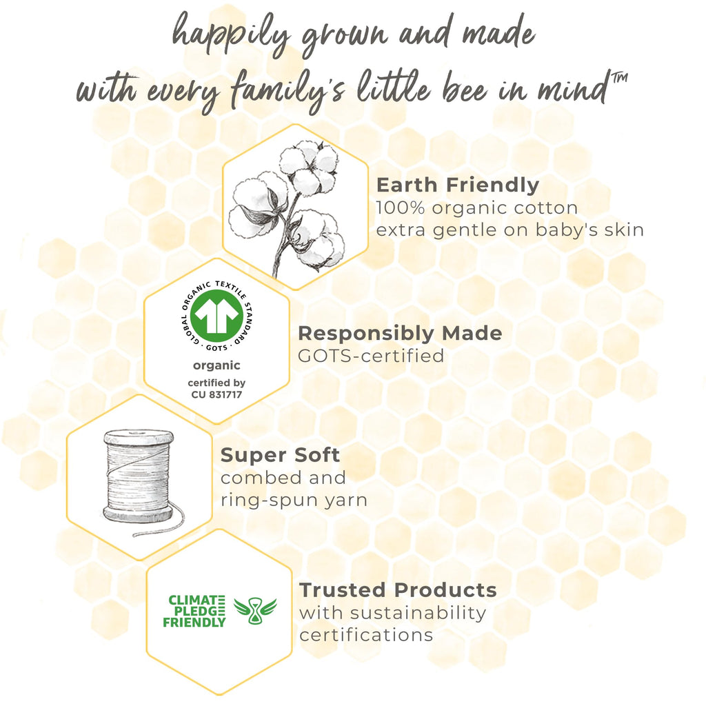 Burt's Bees Baby Infant Wearable Blanket, Organic Cotton Unisex Beekeeper - Light Weight 0.5 TOG or Medium Weight 1.5 TOG - Jansha Store
