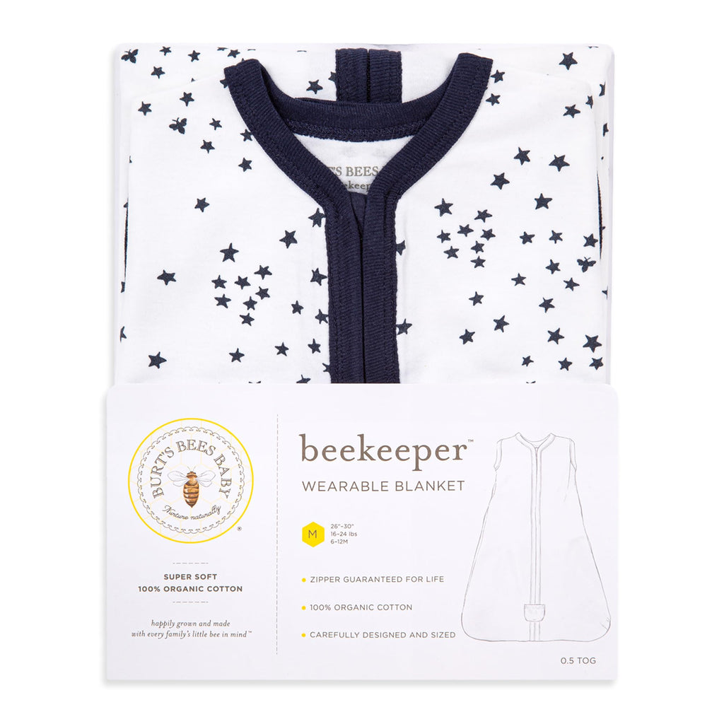 Burt's Bees Baby Infant Wearable Blanket, Organic Cotton Unisex Beekeeper - Light Weight 0.5 TOG or Medium Weight 1.5 TOG - Jansha Store