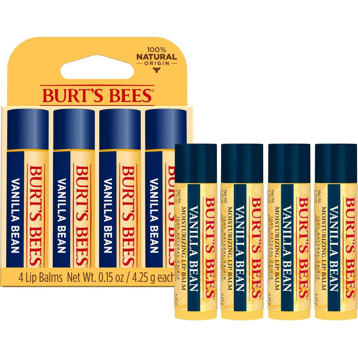 Burt's Bees Lip Balm, Pomegranate, 0.15 oz., 4 Tubes - Jansha Store