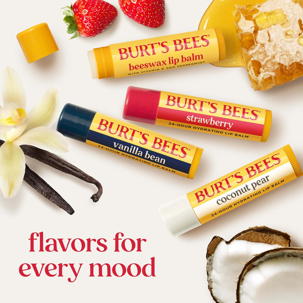 Burt's Bees Lip Balm, Pomegranate, 0.15 oz., 4 Tubes - Jansha Store
