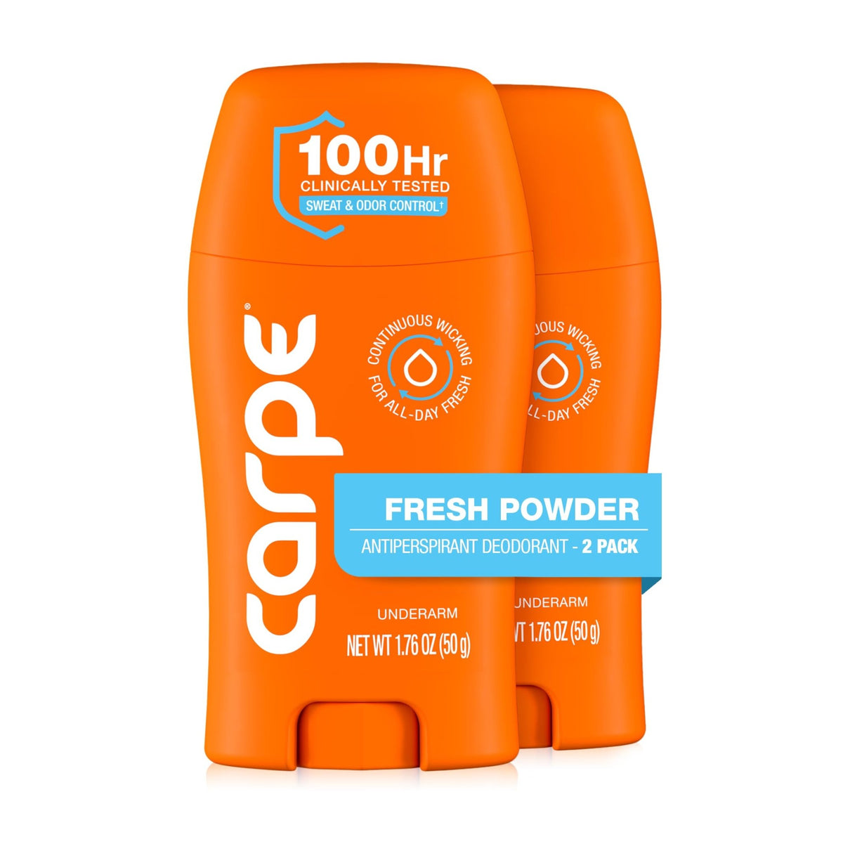 Carpe 100-Hour Antiperspirant Deodorant, Mountain Breeze - 2 Pack - Jansha Store