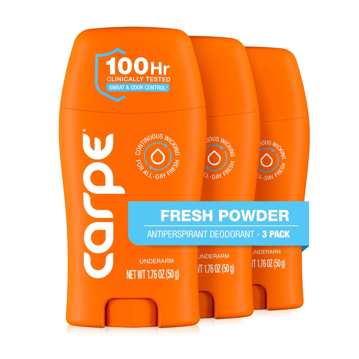 Carpe 100-Hour Antiperspirant Deodorant, Mountain Breeze - 2 Pack - Jansha Store