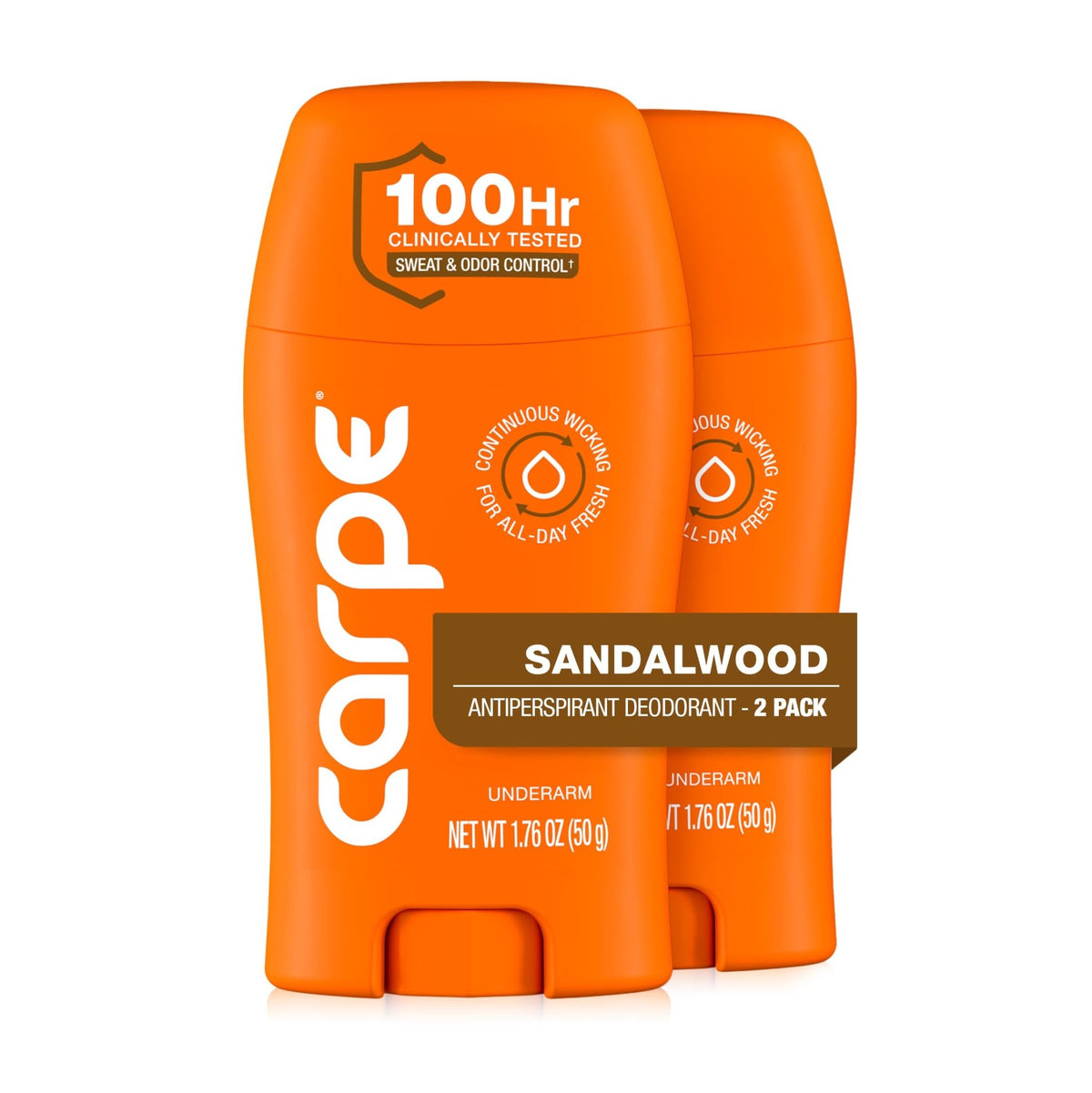 Carpe 100-Hour Antiperspirant Deodorant, Mountain Breeze - 2 Pack - Jansha Store