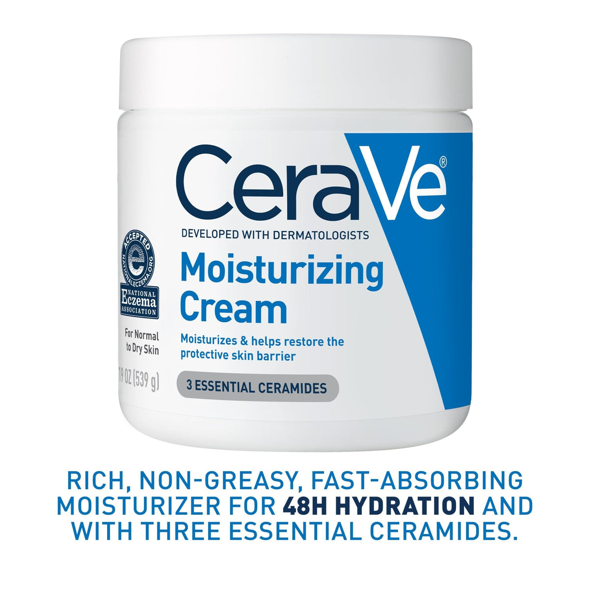 CeraVe Moisturizing Cream, Face & Body Moisturizer for Dry Skin, 19oz - Jansha Store