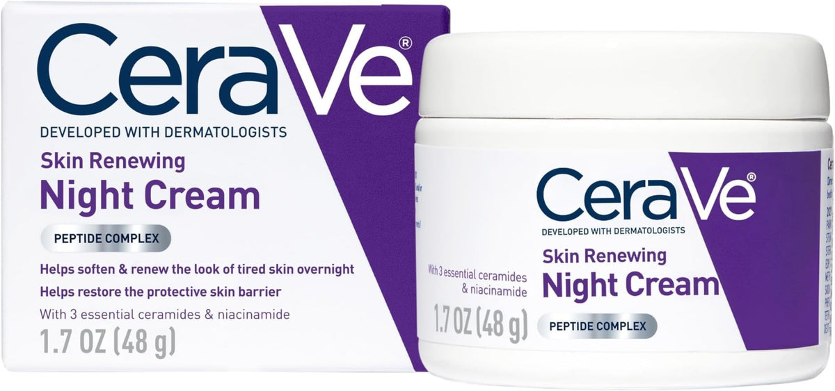 CeraVe Night Cream, Facial Moisturizer with Peptides & Niacinamide, 1.7oz - Jansha Store
