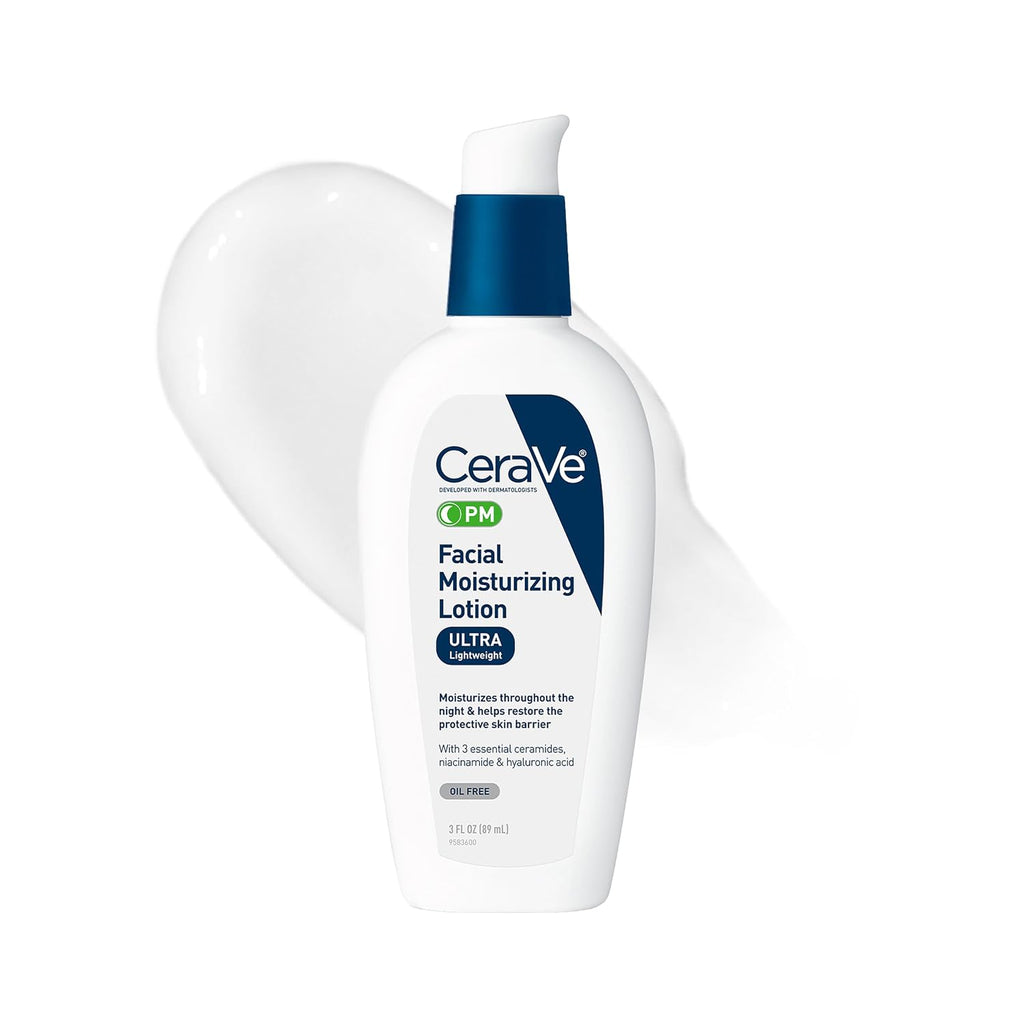 CeraVe PM Daily Facial Moisturizer, Skin Care for Dry Skin, Oil-Free, 3oz - Jansha Store