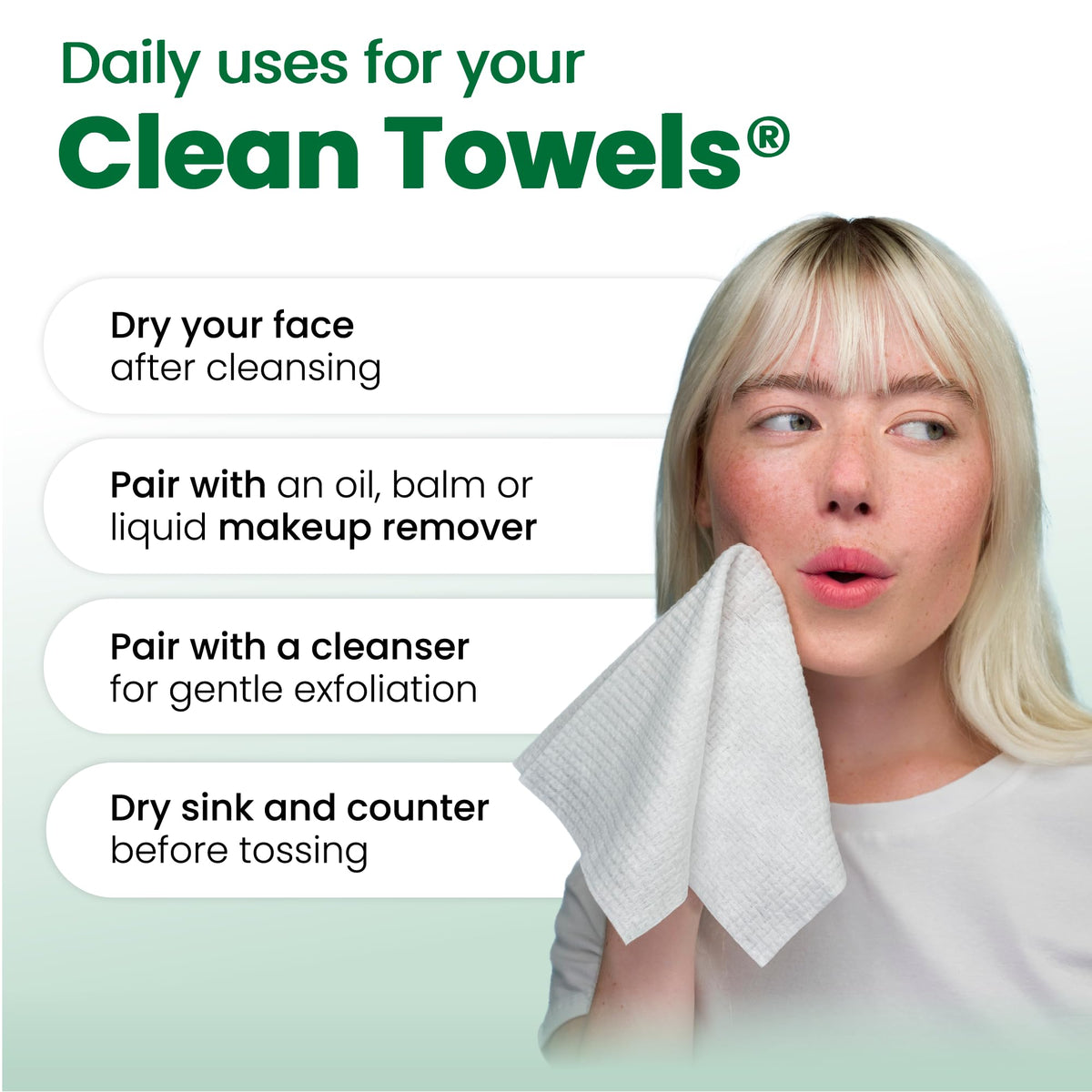 Clean Skin Club Clean Towels XL® Original 50 Ct + Healthy Aging 10ct Travel Pack Duo, 100% USDA Biobased Disposable Face Towels, Makeup Remover Dry Wipes, Ultra Soft, Smooths Fine Lines & Wrinkles - Jansha Store