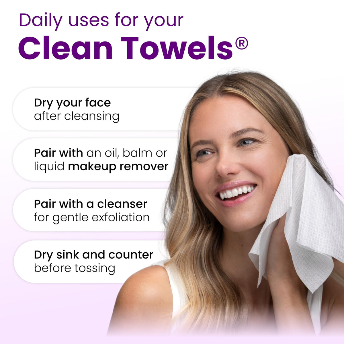 Clean Skin Club Clean Towels XL® Original 50 Ct + Healthy Aging 10ct Travel Pack Duo, 100% USDA Biobased Disposable Face Towels, Makeup Remover Dry Wipes, Ultra Soft, Smooths Fine Lines & Wrinkles - Jansha Store