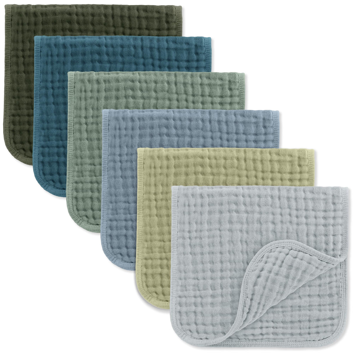 Comfy Cubs Muslin Burp Cloths 20x10" 6 Pack, Baby Burp Cloths - Cream - Jansha Store