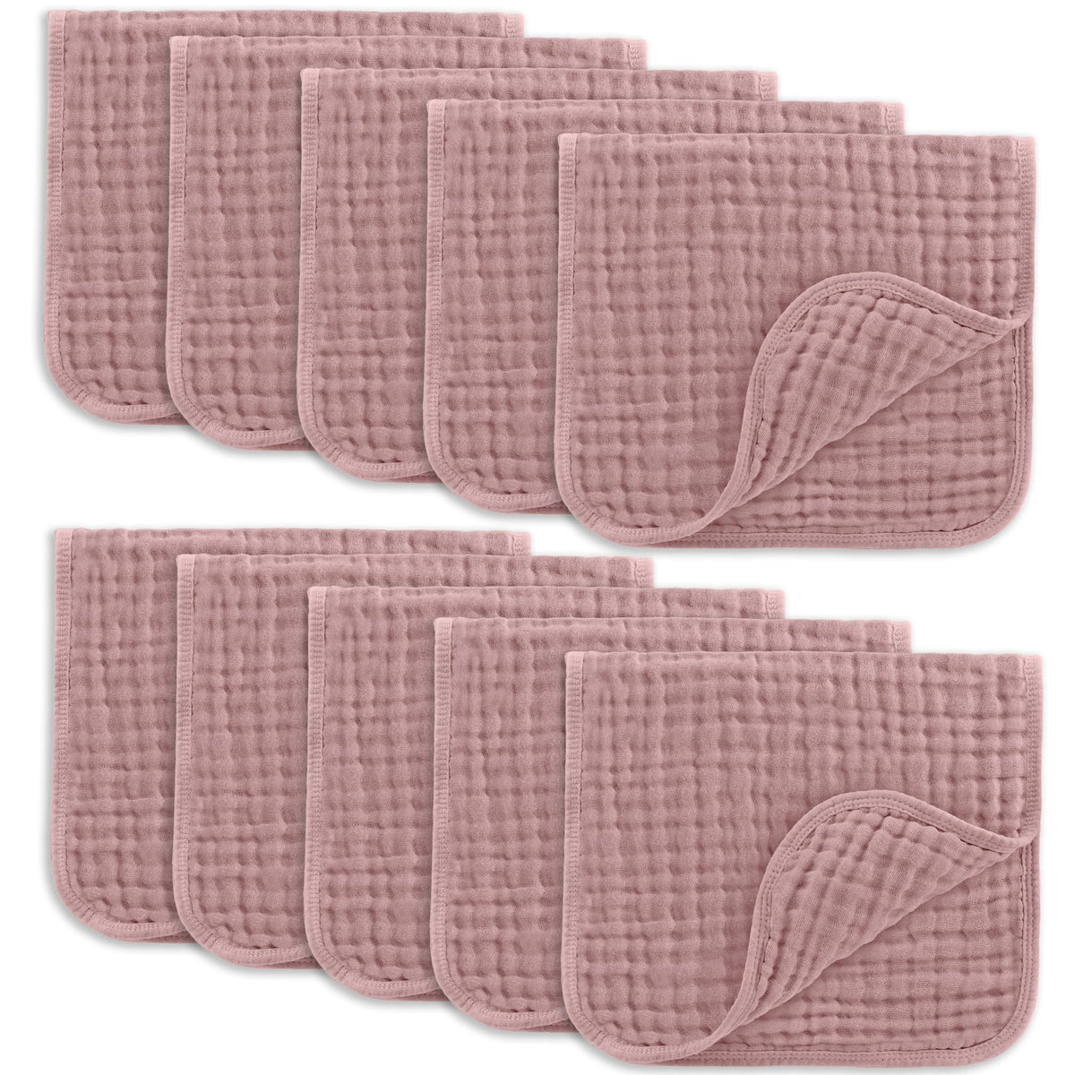 Comfy Cubs Muslin Burp Cloths 20x10" 6 Pack, Baby Burp Cloths - Cream - Jansha Store
