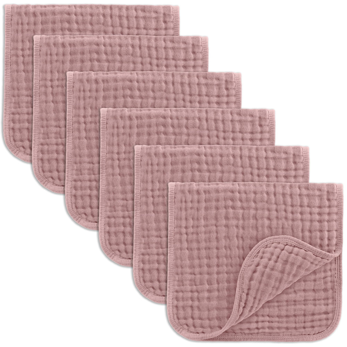 Comfy Cubs Muslin Burp Cloths 20x10" 6 Pack, Baby Burp Cloths - Cream - Jansha Store