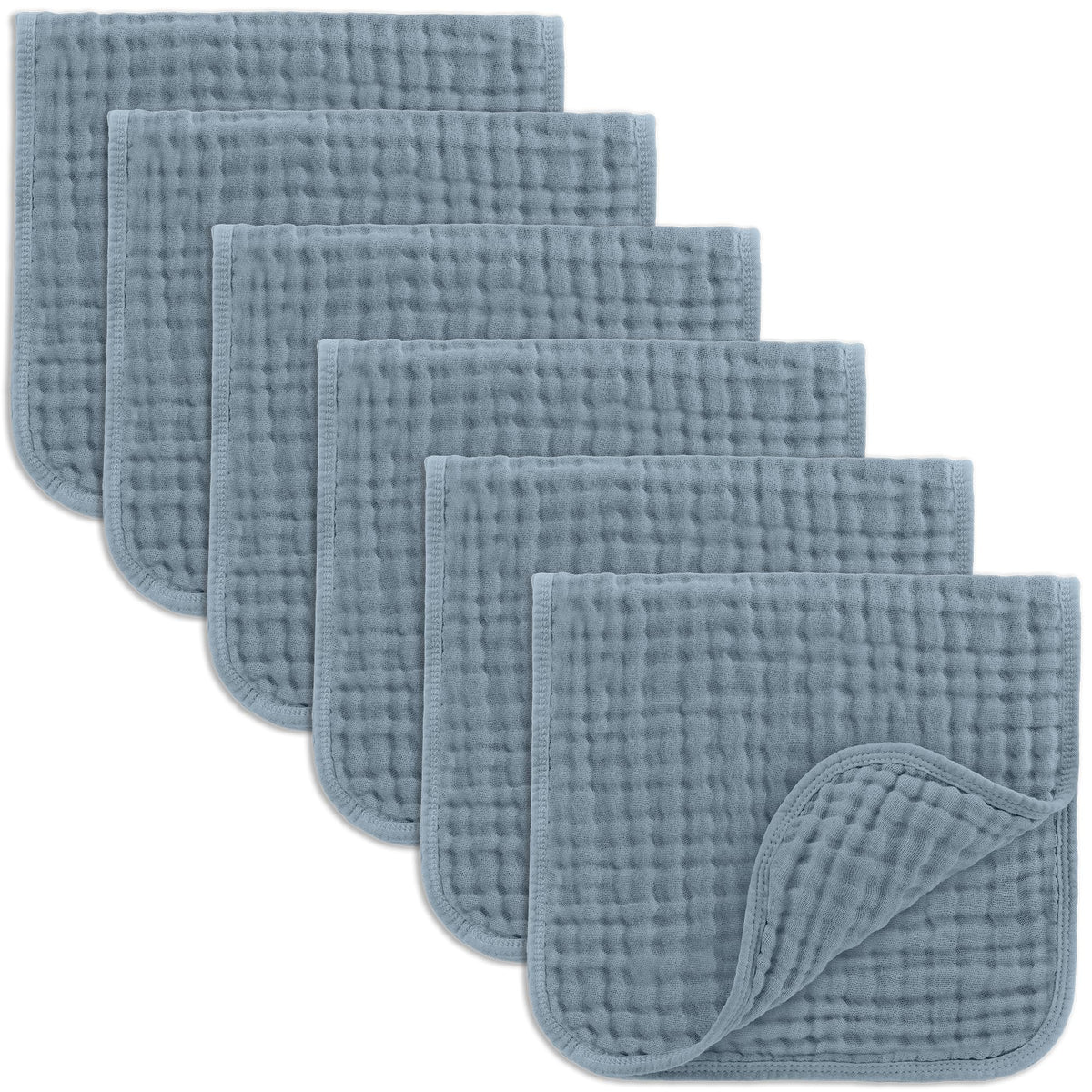 Comfy Cubs Muslin Burp Cloths 20x10" 6 Pack, Baby Burp Cloths - Cream - Jansha Store