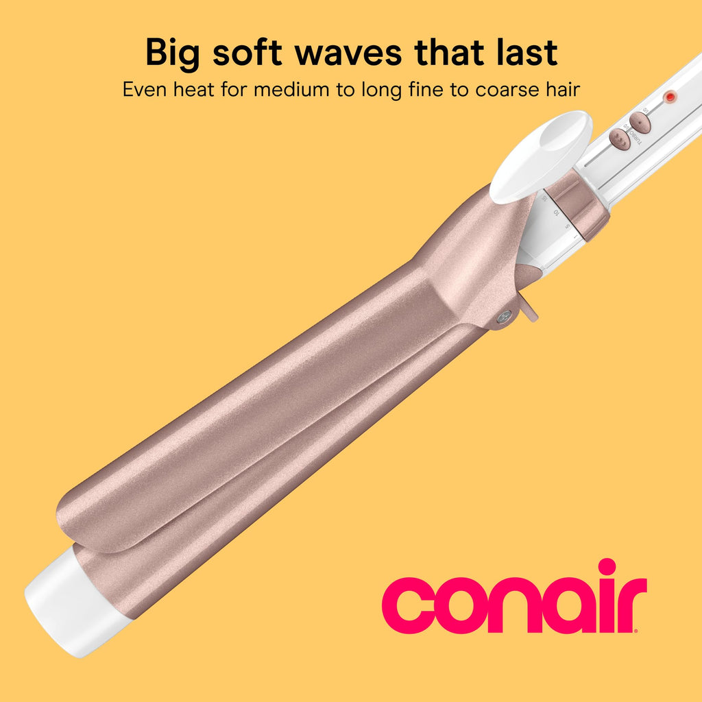 Conair Curling Iron, Double Ceramic, 1/2-in. Barrel, White/Rose Gold - Jansha Store