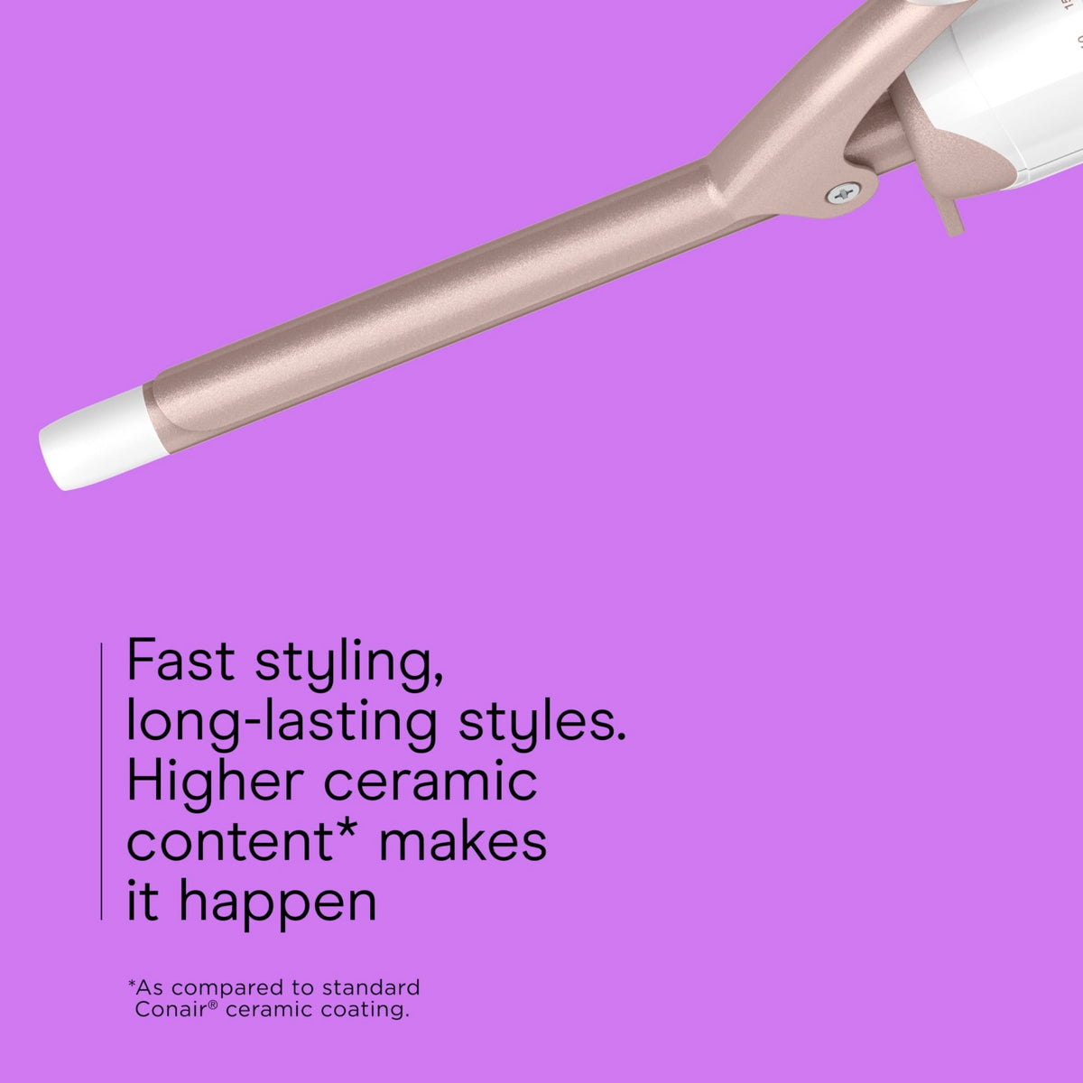 Conair Curling Iron, Double Ceramic, 1/2-in. Barrel, White/Rose Gold - Jansha Store