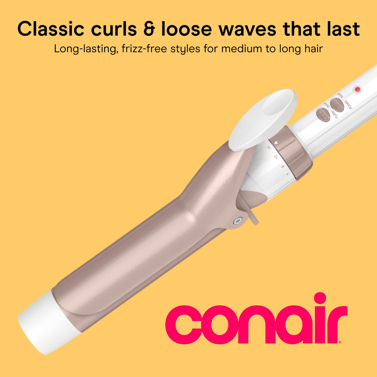 Conair Curling Iron, Double Ceramic, 1/2-in. Barrel, White/Rose Gold - Jansha Store