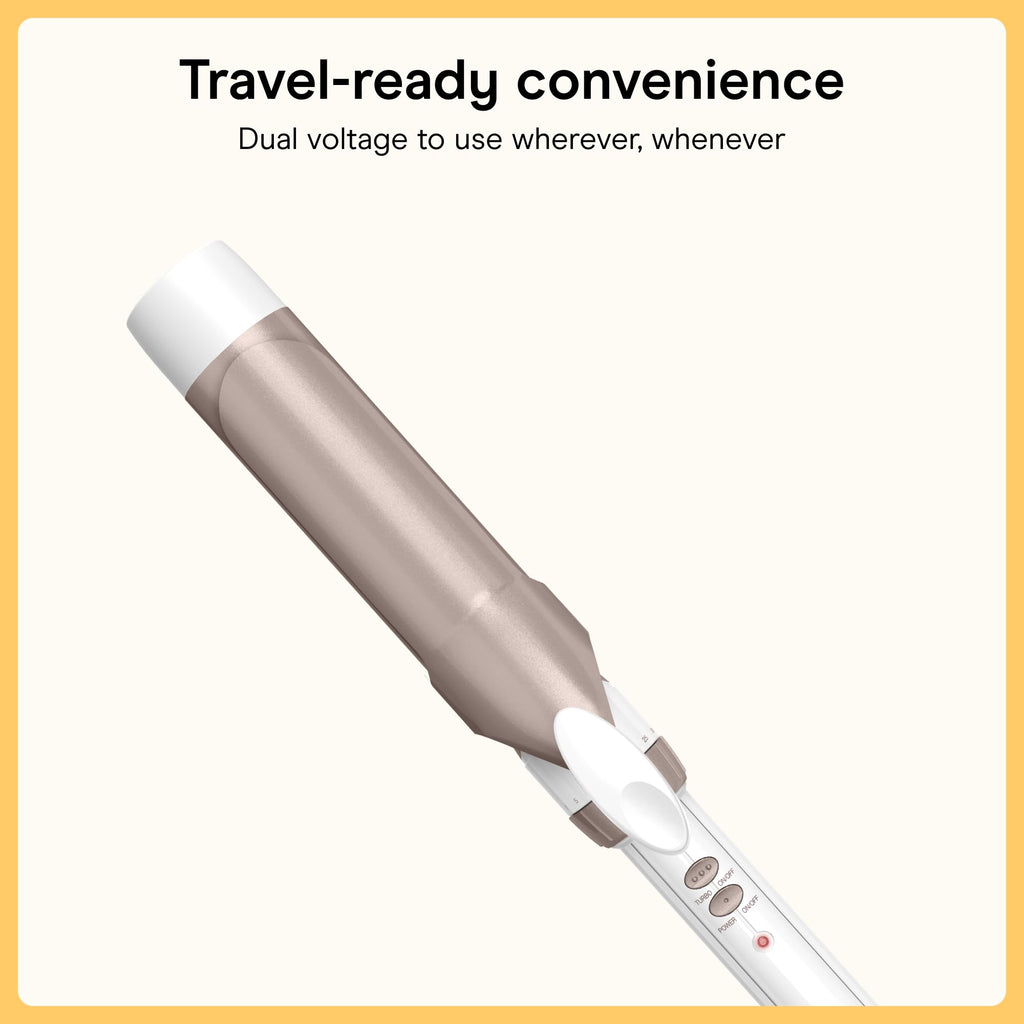 Conair Curling Iron, Double Ceramic, 1/2-in. Barrel, White/Rose Gold - Jansha Store