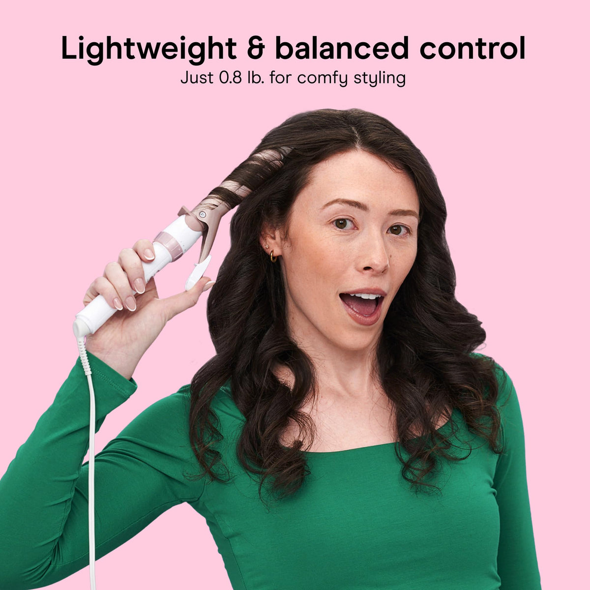 Conair Curling Iron, Double Ceramic, 1/2-in. Barrel, White/Rose Gold - Jansha Store