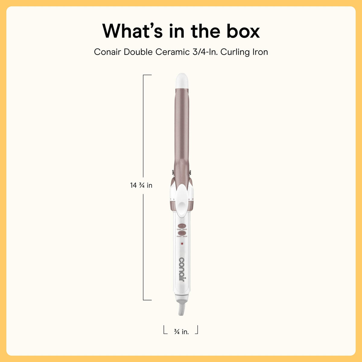 Conair Curling Iron, Double Ceramic, 1/2-in. Barrel, White/Rose Gold - Jansha Store