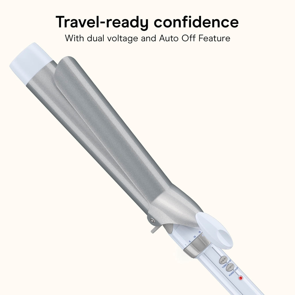 Conair Curling Iron, Double Ceramic, 1/2-in. Barrel, White/Rose Gold - Jansha Store