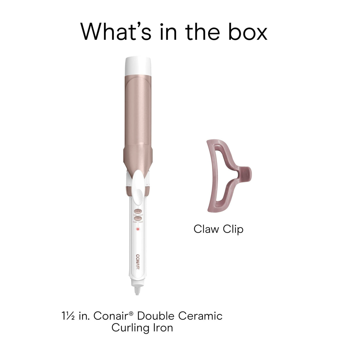 Conair Curling Iron, Double Ceramic, 1/2-in. Barrel, White/Rose Gold - Jansha Store