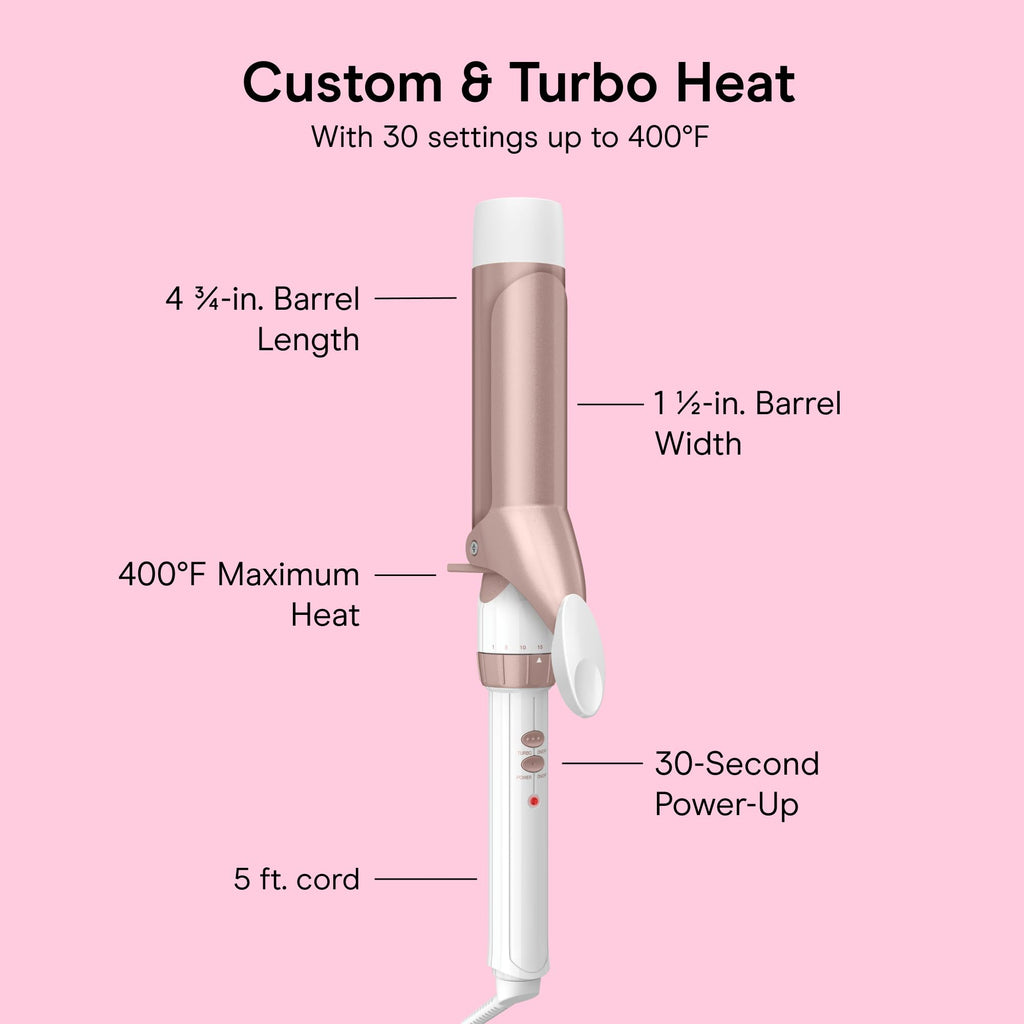 Conair Curling Iron, Double Ceramic, 1/2-in. Barrel, White/Rose Gold - Jansha Store