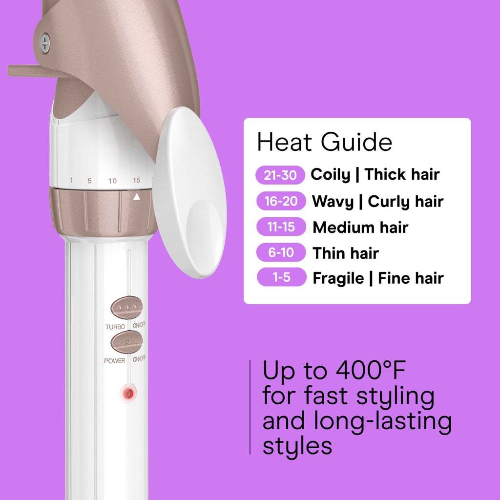 Conair Curling Iron, Double Ceramic, 1/2-in. Barrel, White/Rose Gold - Jansha Store