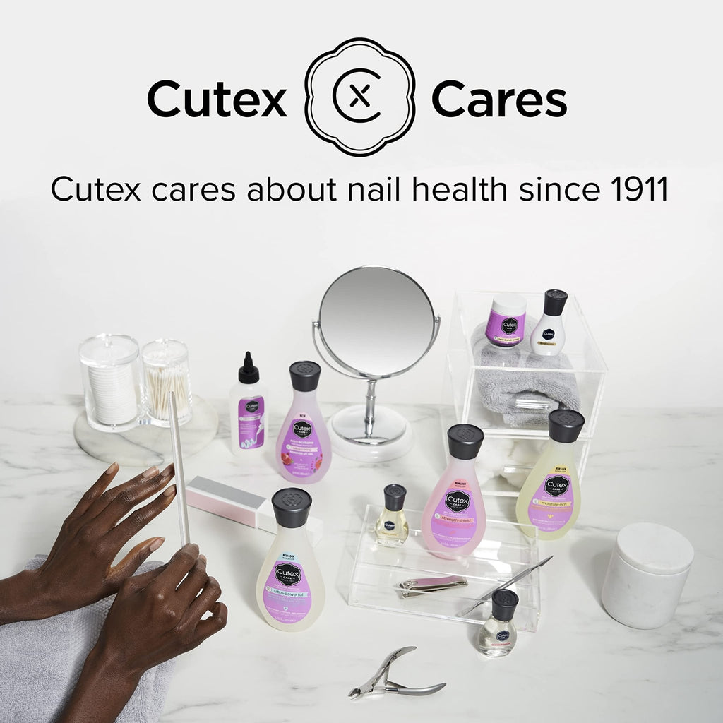 Cutex Nail Polish Remover, Strength Shield, Leaves Nails Looking Healthy, Contains Vitamins E, B5 & Hydrolyzed Silk, 6.76 Fl Oz - Jansha Store