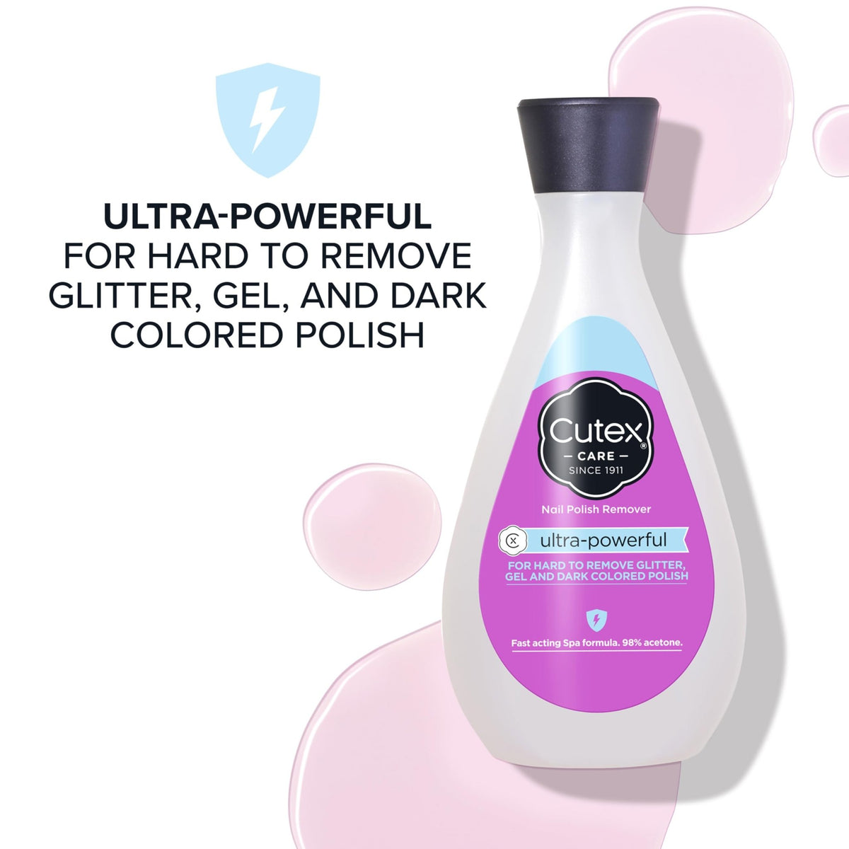 Cutex Nail Polish Remover, Strength Shield, Leaves Nails Looking Healthy, Contains Vitamins E, B5 & Hydrolyzed Silk, 6.76 Fl Oz - Jansha Store