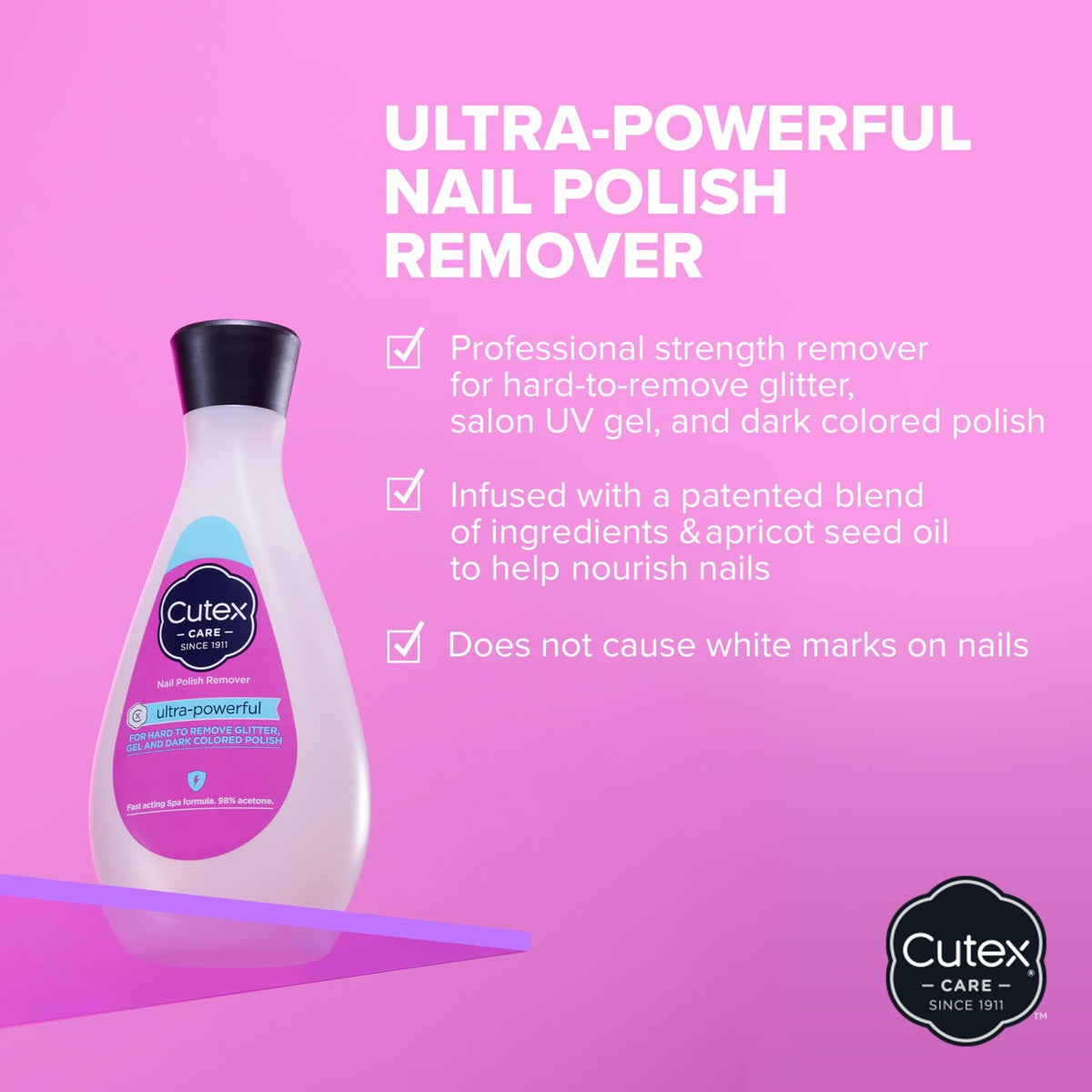 Cutex Nail Polish Remover, Strength Shield, Leaves Nails Looking Healthy, Contains Vitamins E, B5 & Hydrolyzed Silk, 6.76 Fl Oz - Jansha Store